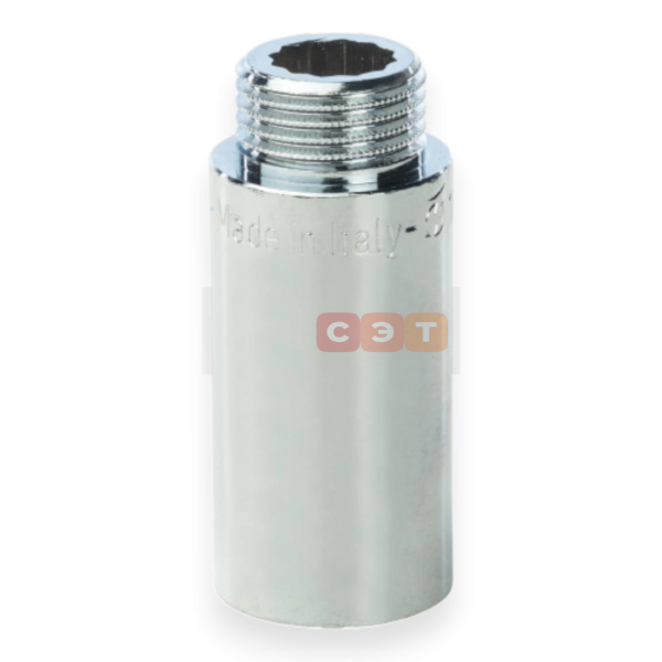 Удлинительная гайка усиленная латунная (хромированная)  1/2" х 50 General Fittings