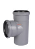 Тройник прямой раструбный 87* 110 /110 (СЕРАЯ)