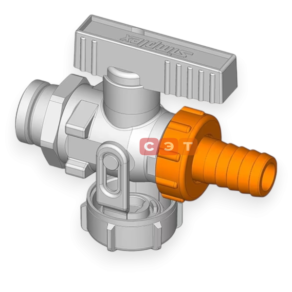 Штуцер пластиковый для кранов шаровых KFE Exclusive c EPDM O-ring, 3/4" ВР