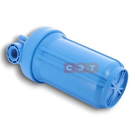 Колба фильтра 10" DP BIG 1" 2P непрозрачная, SX (ключ + кронштейн)