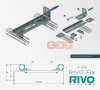 Крепление к стене/полу двойное для профиля RIVO Fix