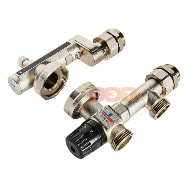 Насосно-смесительный узел с термостатическим клапаном 20-55°С, без насоса ROMMER