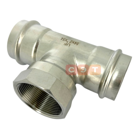Тройник с ВР пресс нержавеющий  18х1/2"х18  UniFitt