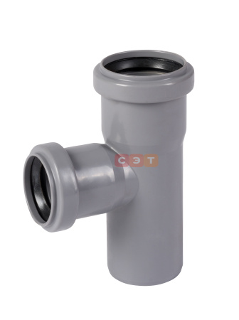 Тройник прямой раструбный 87*  50 / 40  HTEA ( серый )
