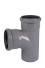 Тройник прямой раструбный 87*  90 / 90 HTEA ( серый )