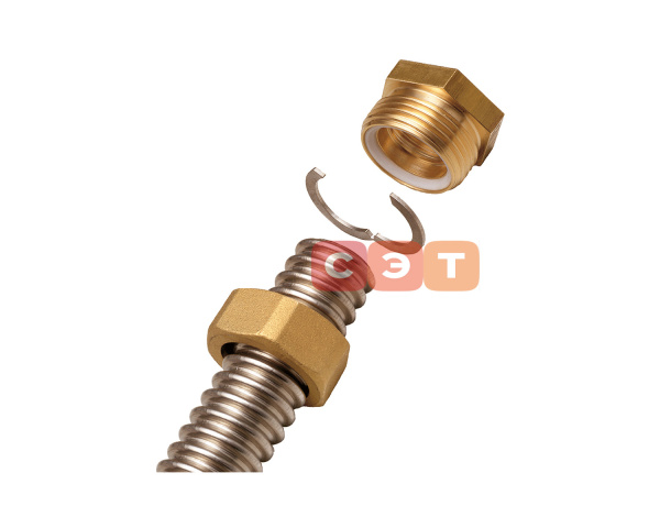Концевой латунный фитинг FixLock с НР  3/4”