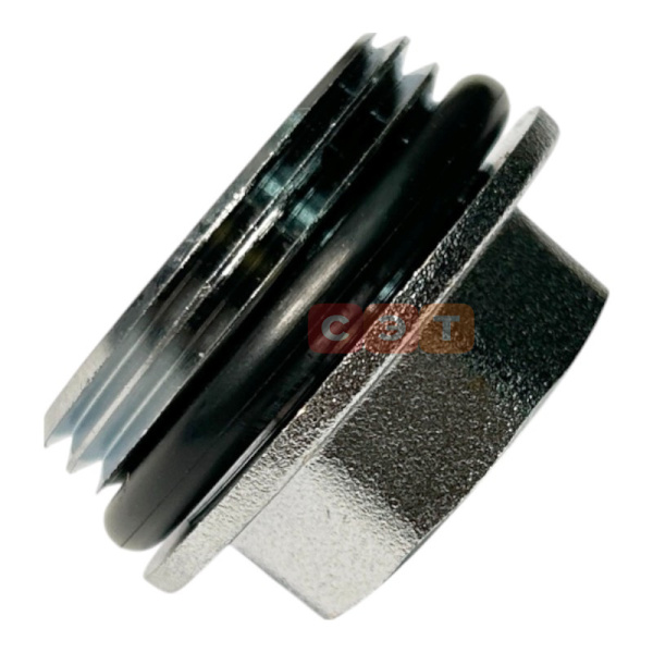 Переходник НВ 1" х 1/2" с прокладкой O-RING, хромированный