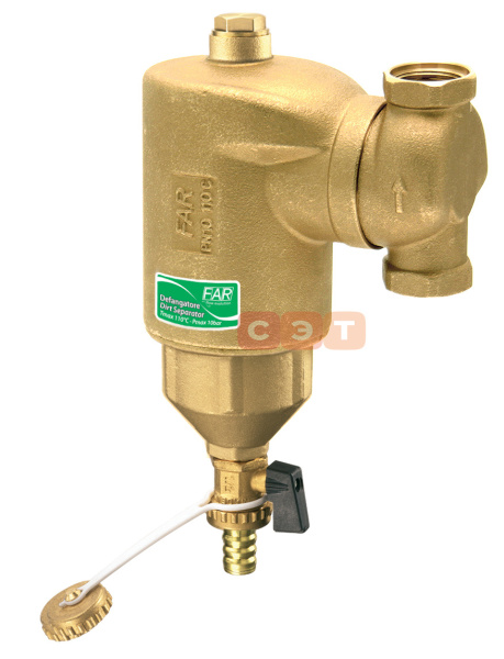 Сепаратор шлама (грязеуловитель) Smart, с магнитной вставкой и поворотный соединением 3/4