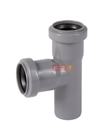 Тройник прямой раструбный 87*  40 / 40  HTEA ( серый )
