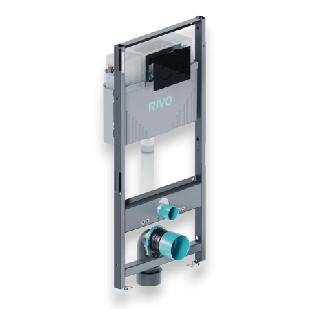 Монтажный модуль RIVO Set A для унитаза с кнопкой Touch Neo Черный глянцевый