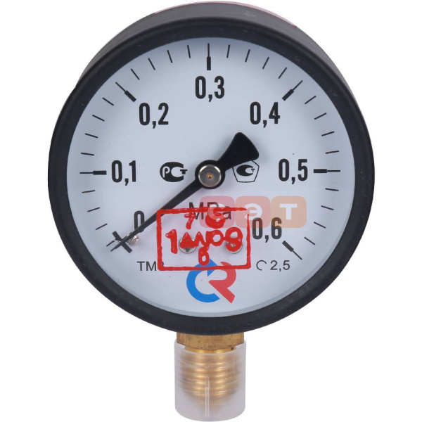 Манометр ТМ-310Р.00(0-0,6 MPa)G1/4,2,5  /корпус -  63мм, резьба G1/4 (снизу), класс точности 2,5/