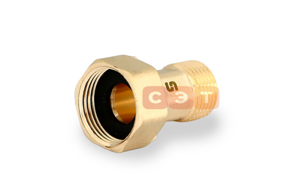 Соединение с накидной гайкой НВ 1/2" х 3/4" с отверстием для пломбировки Uni-Fitt