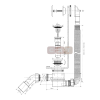 Сифон для ванны McAlpine клик-клак с раздвижным переливом 380-700 мм MRB11
