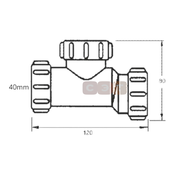 Клапан обратный 40 мм компрес.