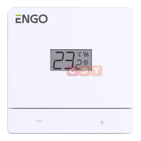 Проводной терморегулятор, накладной, 230В, белый Engo  EASY-230W