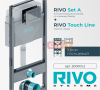 Монтажный модуль RIVO Set A для унитаза с кнопкой Touch Line Хром глянцевый
