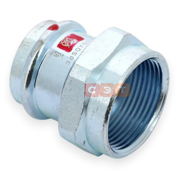 Муфта с ВР  42 х 1 1/2" оцинкованная сталь (Prestabo) серия 1112