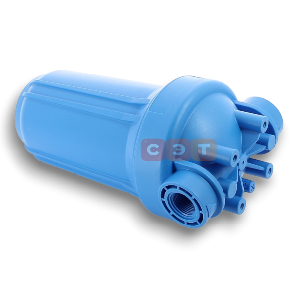 Колба фильтра 10" DP BIG 1" 2P непрозрачная, SX (ключ + кронштейн)