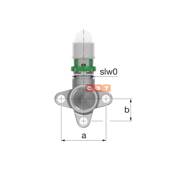 Водорозетка удлиненная с ВР SkinPress 16x2-F1/2-H52 (латунь) COMAP