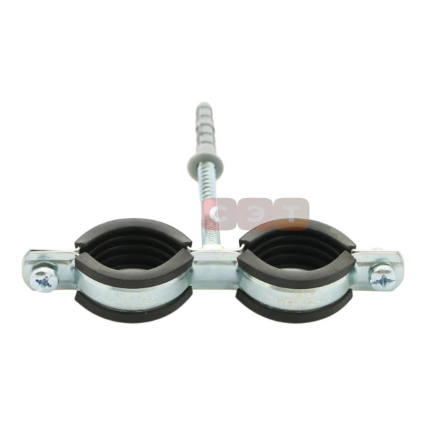 Хомут трубный двойной (шпилька и дюбель)   3/8" (15-19 мм) Uni-Fitt