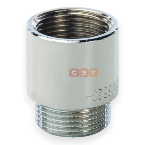 Удлинительная гайка усиленная латунная (хромированная)  3/4" х 25 General Fittings