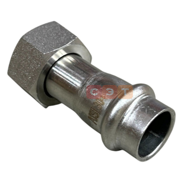 Муфта с накидной гайкой пресс нержавеющая  15 х 1/2"  UniFitt