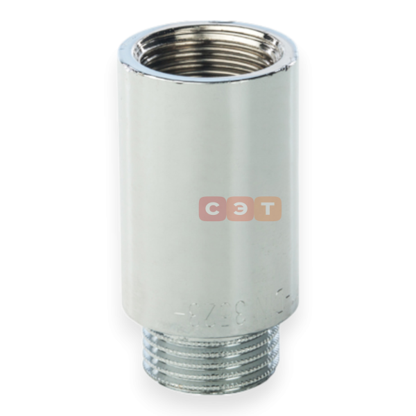 Удлинительная гайка усиленная латунная (хромированная)  1/2" х 40  General Fittings
