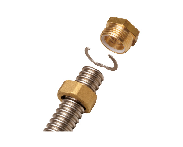 Концевой латунный фитинг FixLock с НР  3/4”