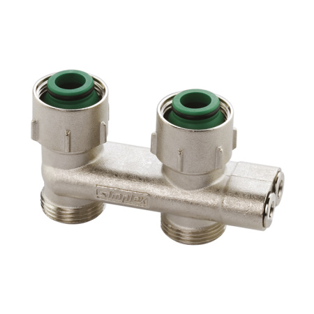 Узел нижнего подключения Exclusive Line D2/50 прямой ПЕРЕКРЕСТНЫЙ, 3/4x3/4" c конусными вставками 3/4"