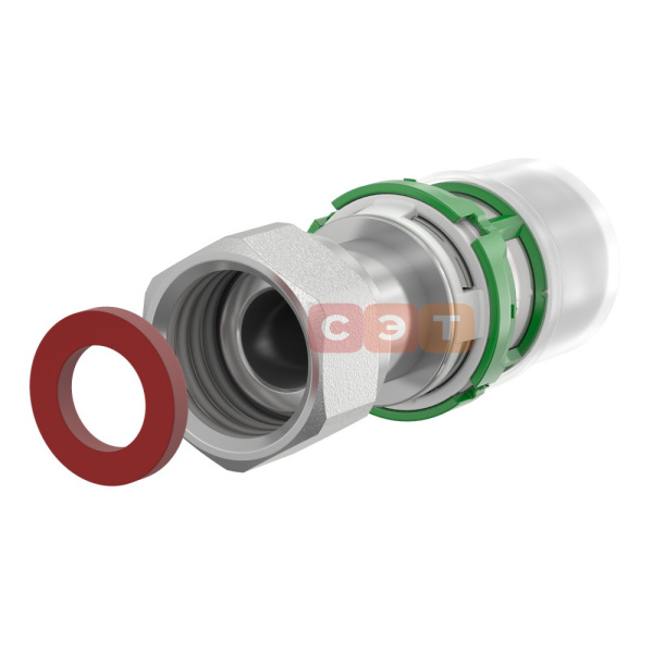 Пресс-муфта с НГ и плоским кольцом SkinPress 32х1" (латунь) COMAP