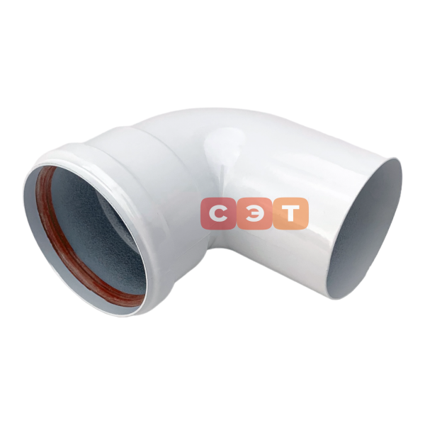 Отвод раздельного дымохода (штуцер-раструб) Al  Camino Ø 80  90°