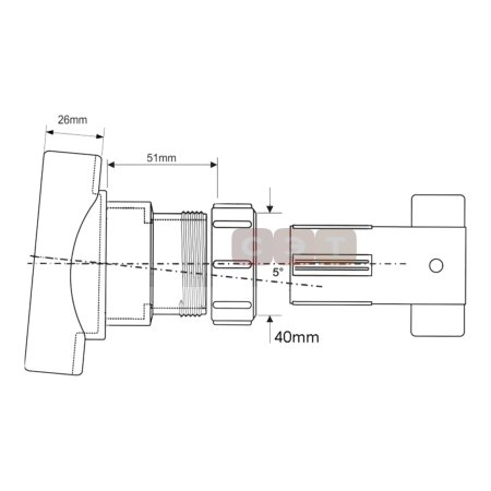 Врезка 110 х 40 х 57 мм компрес.