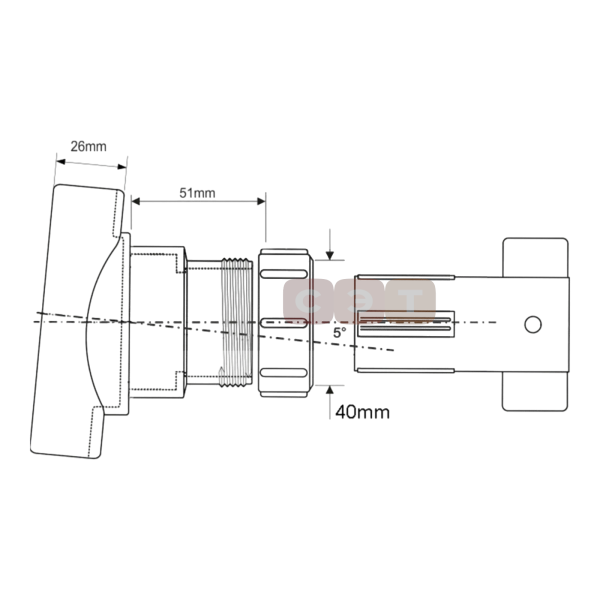 Врезка 110 х 40 х 57 мм компрес.
