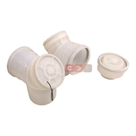 Дымоотв. комплект c заслонкой полипропиленовый для 2-х котлов диам. 160 мм, HT  