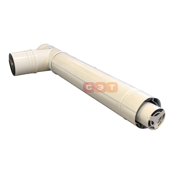 Горизонтальный коаксиальный дымоход 110/150мм (DY881)