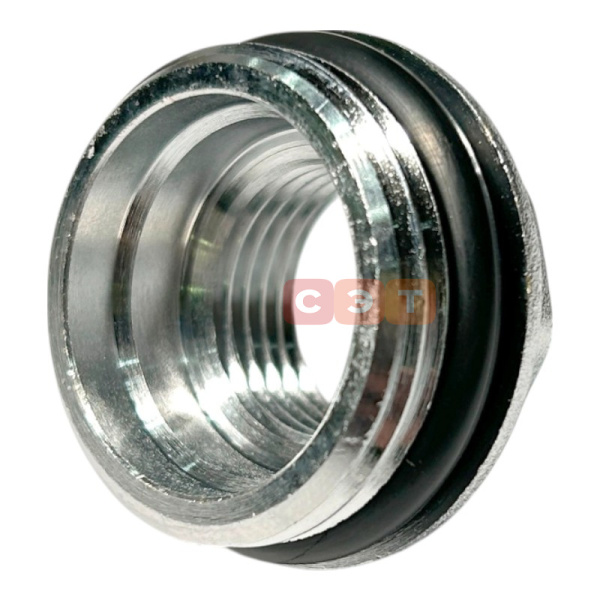 Переходник НВ 1" х 1/2" с прокладкой O-RING, хромированный