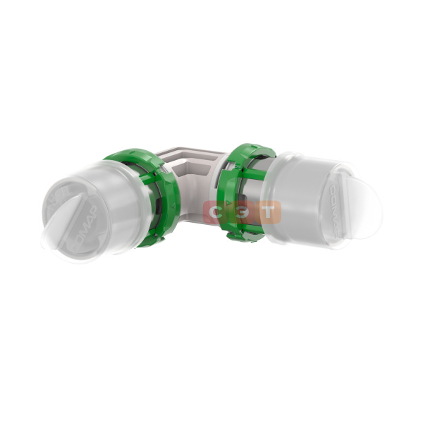 Пресс-угольник 90° SkinPress PPSU 26х3.0 (пластик) COMAP