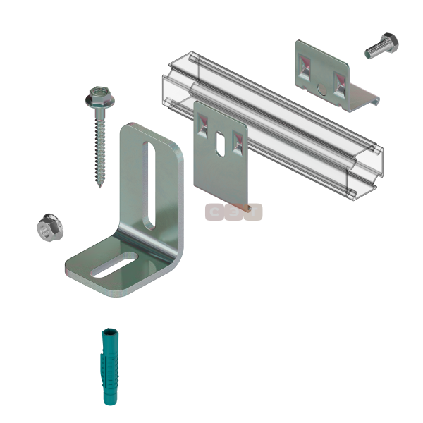 Крепление к стене/полу одинарное для профиля RIVO Fix