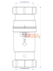 Сифон 11/2-50 компактный с обратным клапаном 