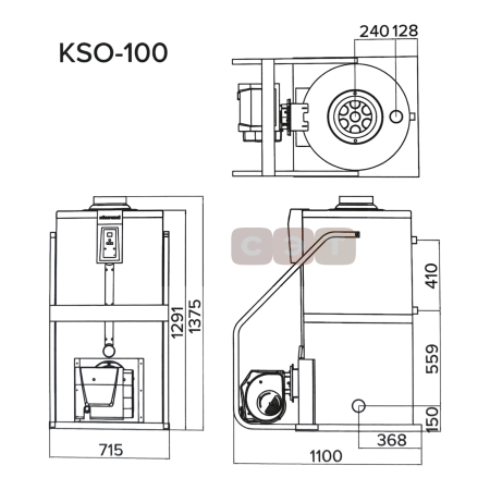 Котел напольный дизельный  Kiturami  KSO-100