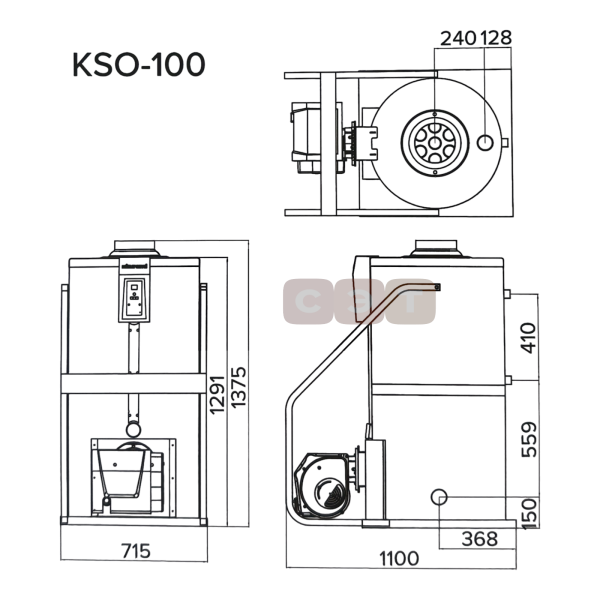 Котел напольный дизельный  Kiturami  KSO-100