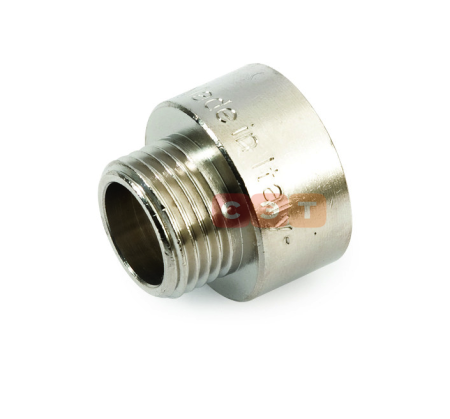 Переходник ВР-НР латунный (никелированный) 1" 1/4 - 1" General Fittings