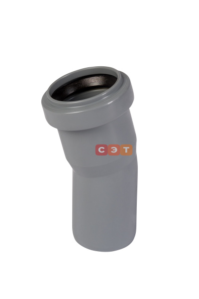 Отвод однораструбный 15* d  40  HTB (серый )