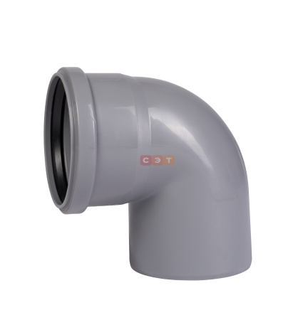 Отвод однораструбный 87* d 110 (СЕРАЯ)