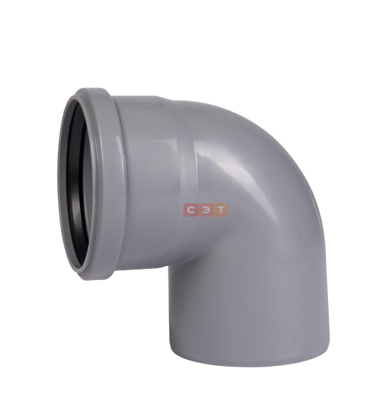 Отвод однораструбный 87* d 110 (СЕРАЯ)
