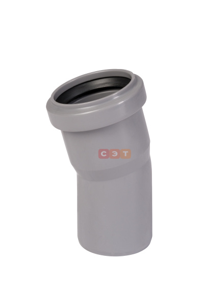 Отвод однораструбный 15* d  50  HTB (серый )