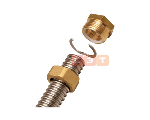 Концевой латунный фитинг FixLock с ВР 1"