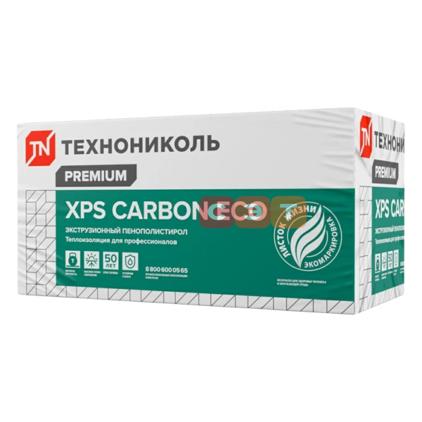 Плиты пенополистирольные экструзионные Технониколь Carbon Eco 1200x600x20