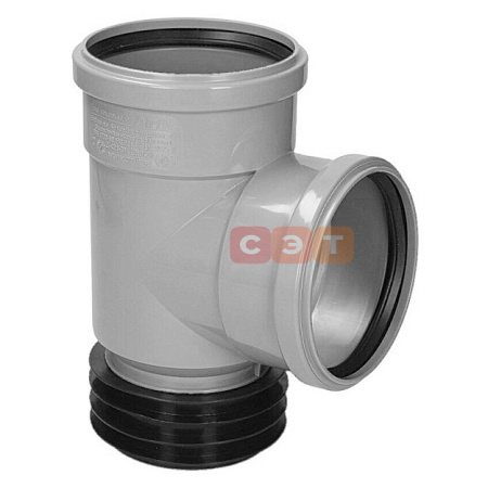Тройник-восстановитель раструба 87* 110 /110  HTSA ( серый )