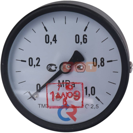 Манометр ТМ-310Т.00(0-1,0 MPa)G1/4,2,5  /корпус -  63мм, резьба G1/4 (сзади), класс точности 2,5/